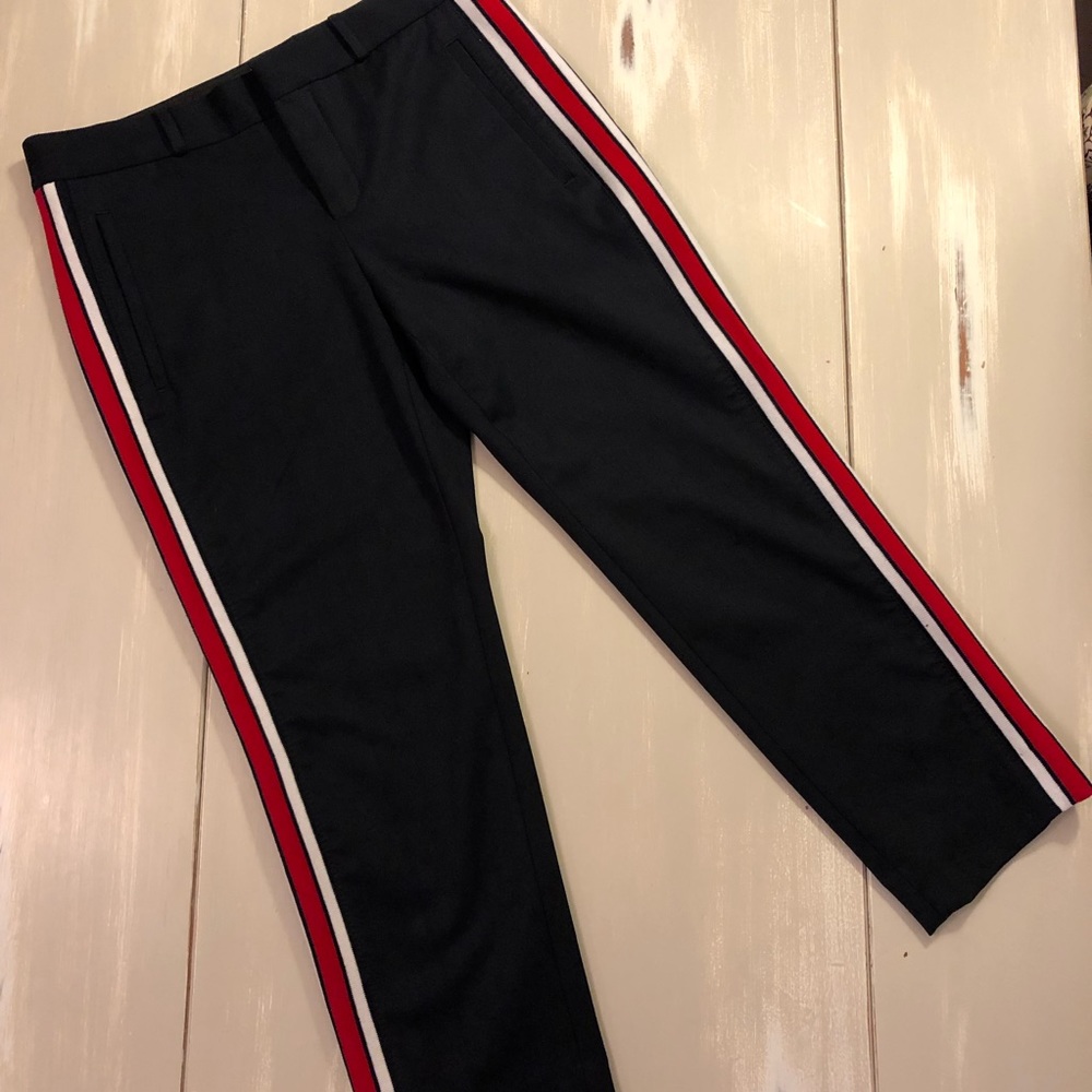 NWOT Navy Banana Republic Racing Stripe Pant